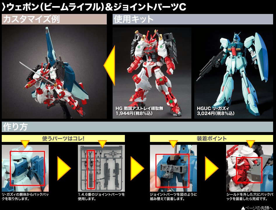 Bandai Toys & Hobbies: Models & Kits:Science Fiction:Gundam HG C CUSTOMIZE CAMPAIGN Weapon (Beam Rifle) & Joint Parts Summer 2013
