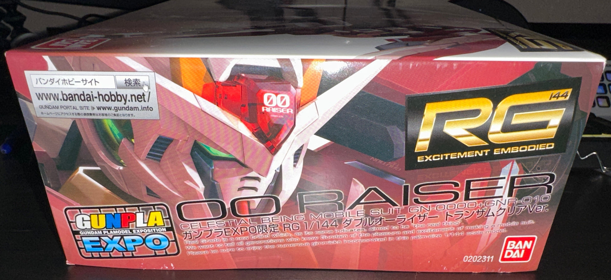 Gundam 00 Toys & Hobbies: Models & Kits:Science Fiction:Gundam RG 00 RAISER TRANS-AM CLEAR VER. (GUNPA EXPO 2015)