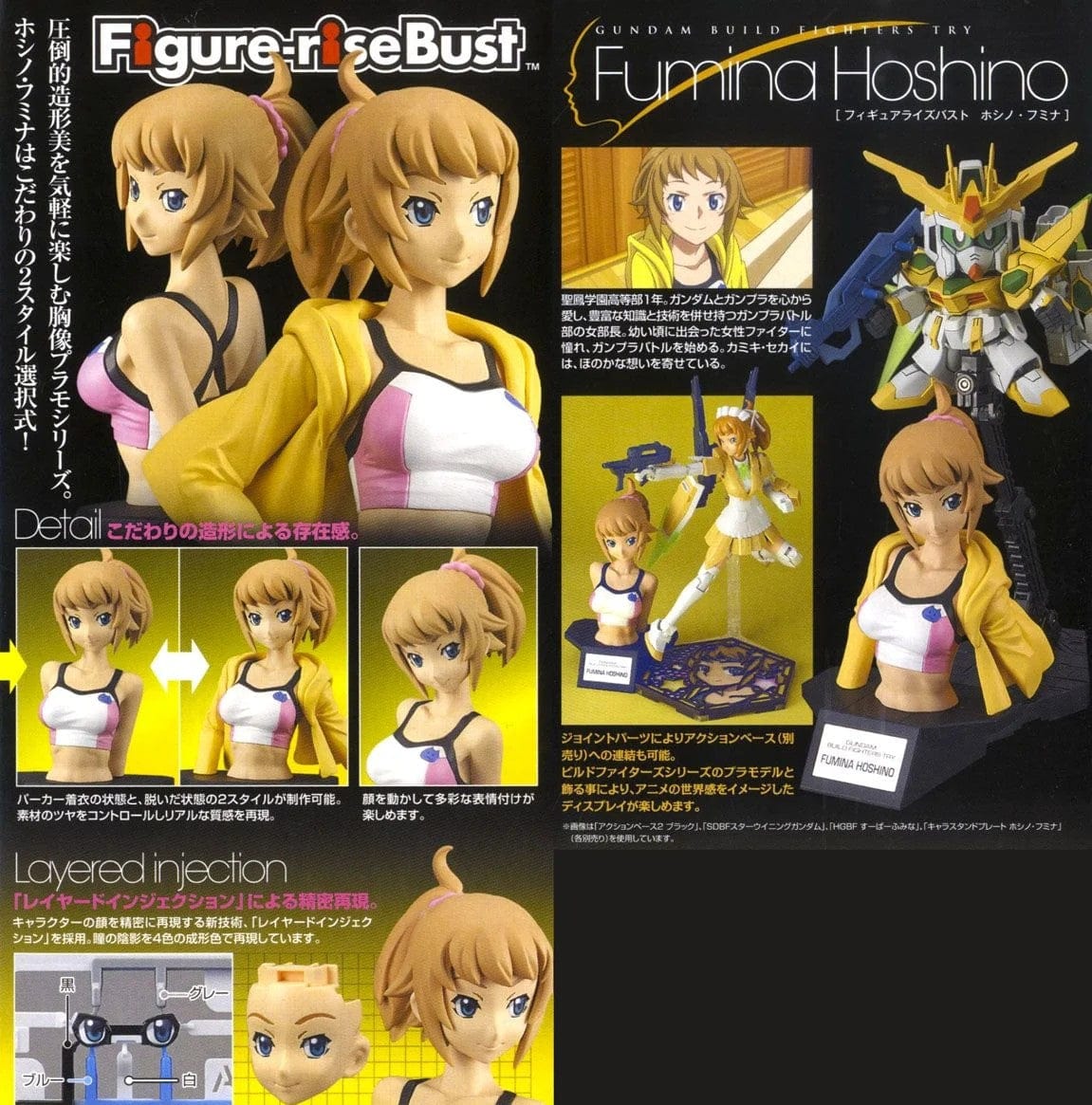 Gundam Build Fighters Try Collectibles:Animation Art & Merchandise:Animation Merchandise:Figures & Statues Figure-rise Bust FUMINA HOSHINO #011
