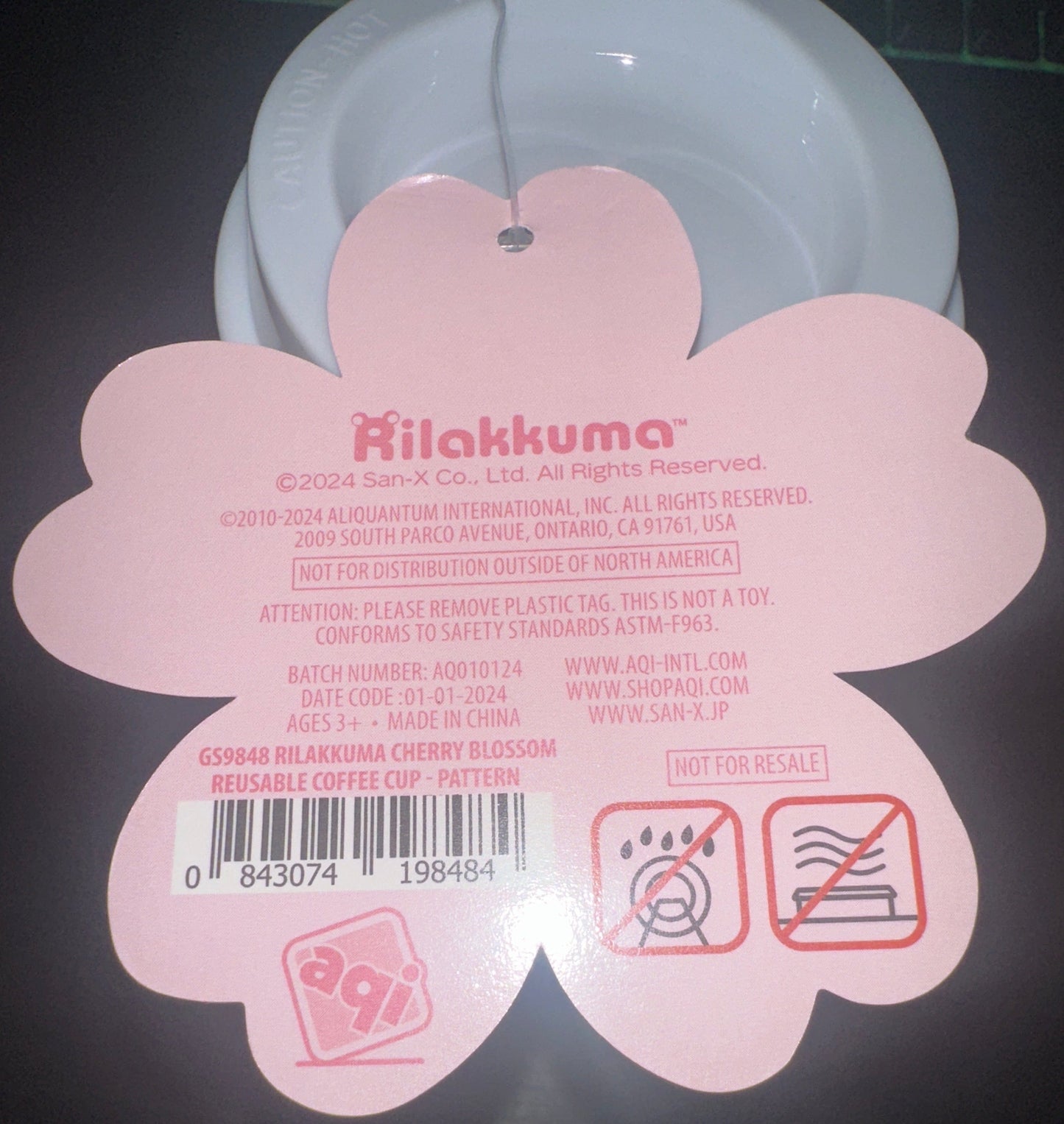 Rilakkuma Drinkware Rilakkuma Cups Set Of Two (Cherry Blossom) (Round 1 Exclusive)