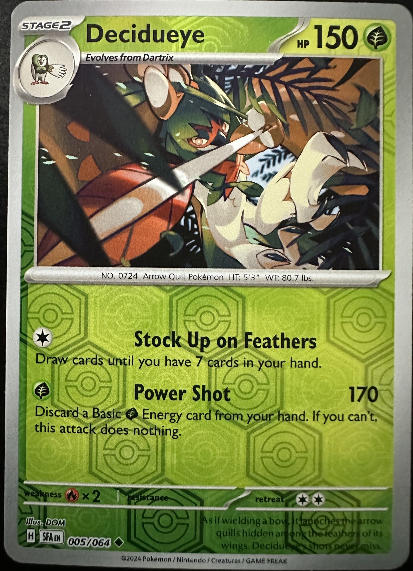 The Pokémon Company Pokémon TCG Decidueye Rev Holo ◆ (5/64) Pokémon TCG - Shrouded Fable - Singles #1 - Pick'Em!