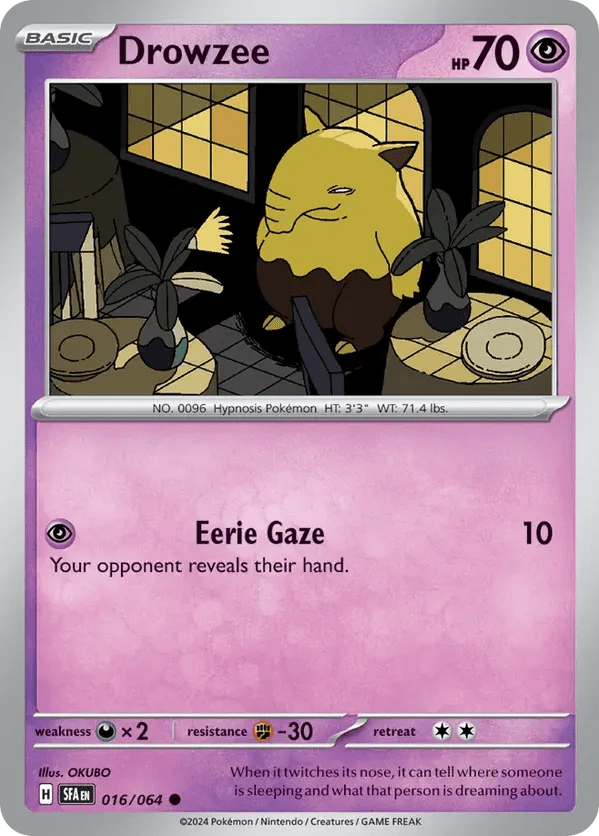 The Pokémon Company Pokémon TCG Drowzee ● (16/64) Pokémon TCG - Shrouded Fable - Singles #1 - Pick'Em!