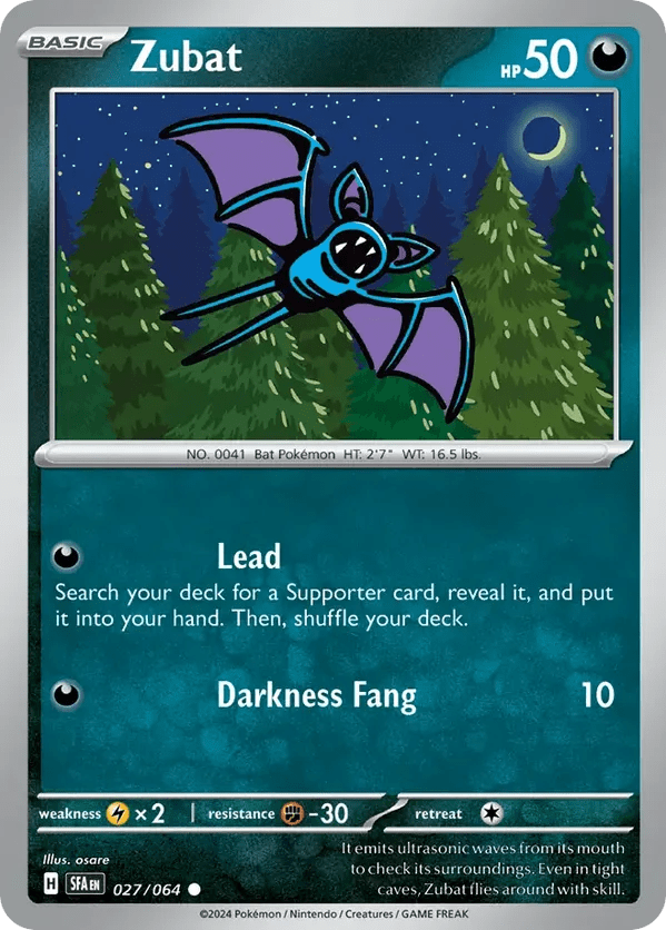 The Pokémon Company Pokémon TCG Zubat ● (27/64) Pokémon TCG - Shrouded Fable - Singles #1 - Pick'Em!