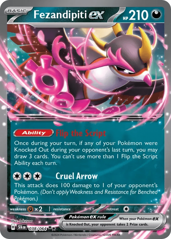The Pokémon Company Pokémon TCG Fezandipiti ex ★★ (38/64) Pokémon TCG - Shrouded Fable - Singles #1 - Pick'Em!