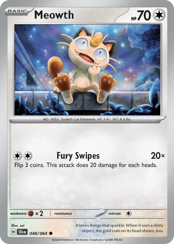 The Pokémon Company Pokémon TCG Meowth ● (48/64) Pokémon TCG - Shrouded Fable - Singles #1 - Pick'Em!
