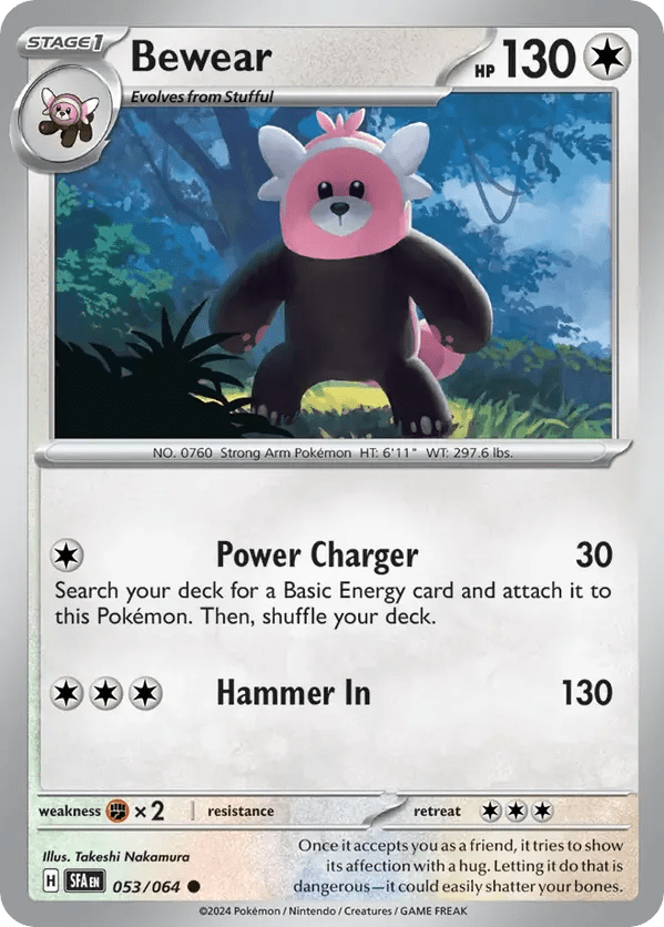 The Pokémon Company Pokémon TCG Bewear ● (53/64) Pokémon TCG - Shrouded Fable - Singles #1 - Pick'Em!