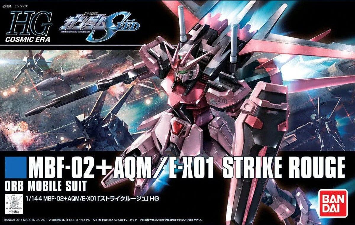 Mobile Suit Gundam SEED Toys & Hobbies: Models & Kits:Science Fiction:Gundam HG MBF-02+AQM/E-X01 STRIKE ROUGE #176