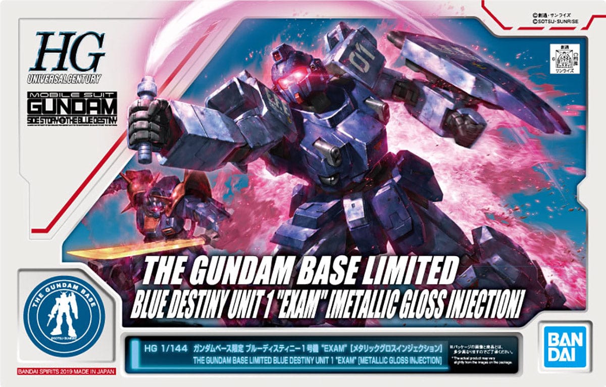 Mobile Suit Gundam Side Story: The Blue Destiny Toys & Hobbies:Models & Kits:Figures HG GUNDAM BASE LIMITED BLUE DESTINY UNIT 1 "EXAM" [METALLIC GLOSS INJECTION]