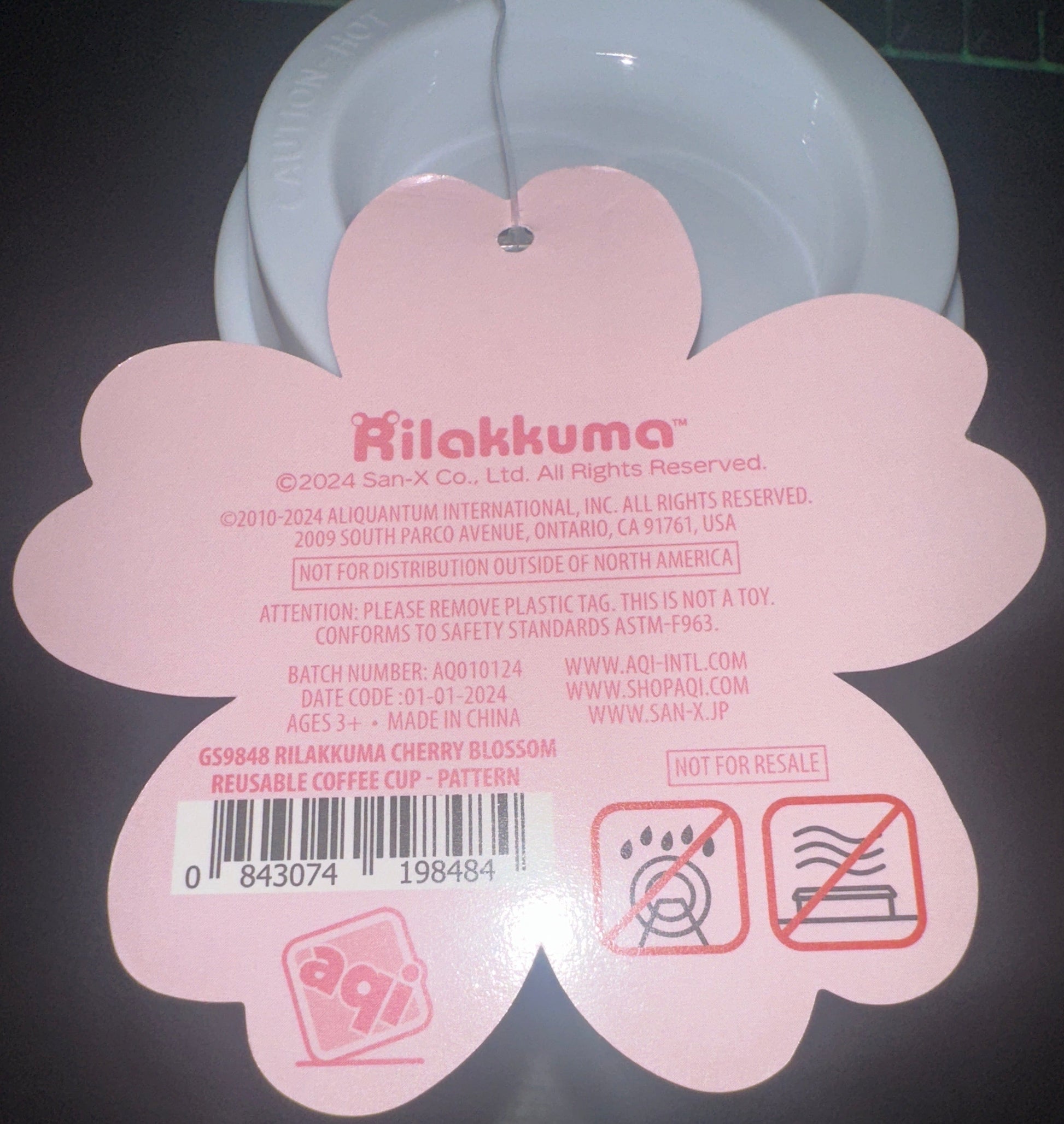 Rilakkuma Drinkware Rilakkuma Cups Set Of Two (Cherry Blossom) (Round 1 Exclusive)