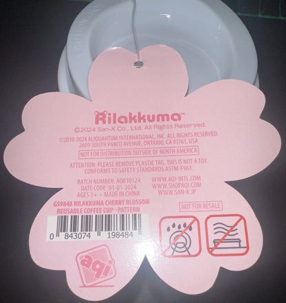 Rilakkuma Drinkware Rilakkuma Cups Set Of Two (Cherry Blossom) (Round 1 Exclusive)