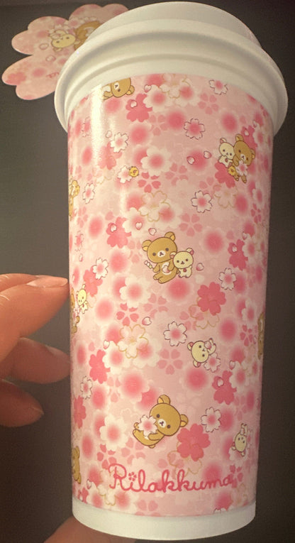 Rilakkuma Drinkware Rilakkuma Cups Set Of Two (Cherry Blossom) (Round 1 Exclusive)