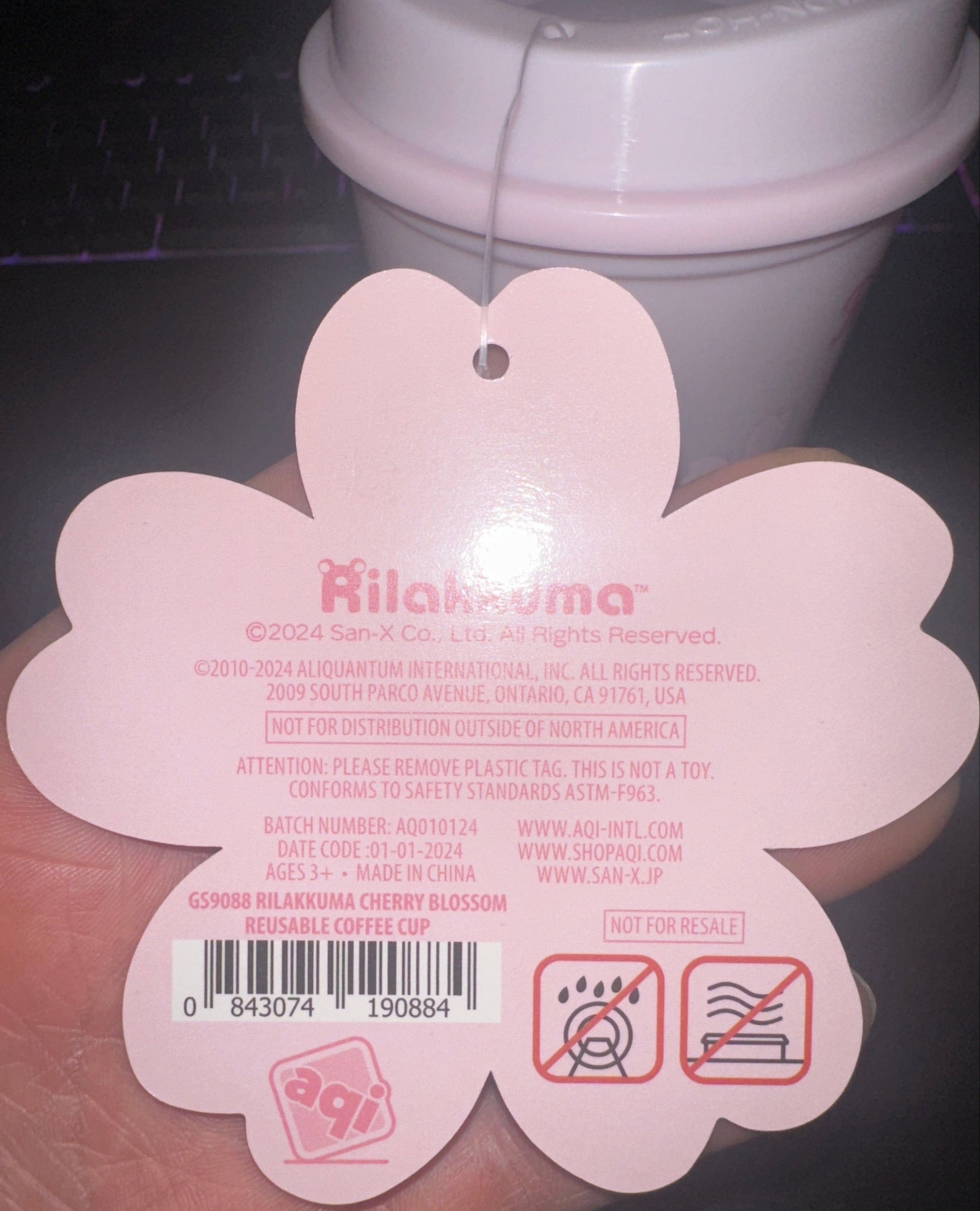 Rilakkuma Drinkware Rilakkuma Cups Set Of Two (Cherry Blossom) (Round 1 Exclusive)