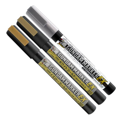 GUNDAM MARKER EX PLATED SILVER & EX GOLD 2 TYPES SET