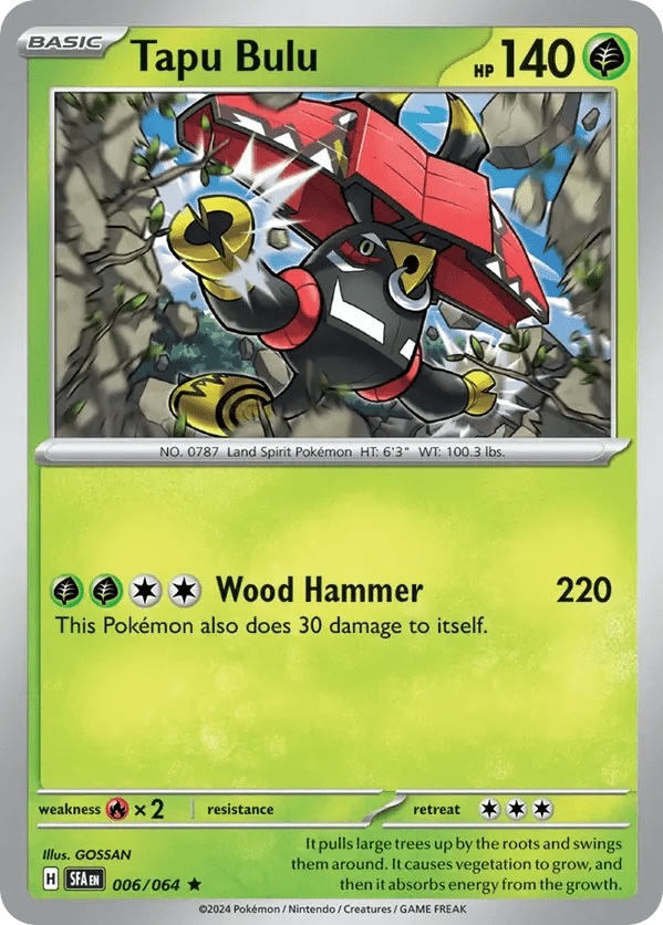 The Pokémon Company Pokémon TCG Tapu Bulu Holo ★ (6/64) Pokémon TCG - Shrouded Fable - Singles #1 - Pick'Em!
