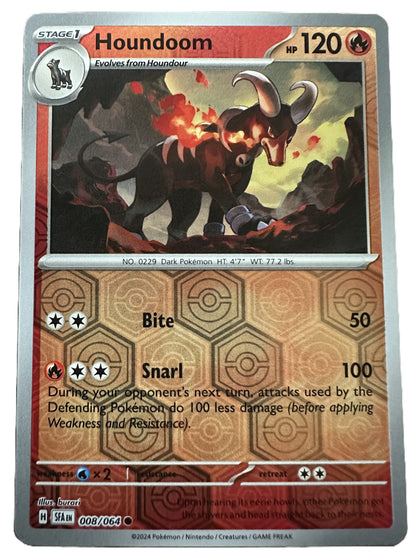 The Pokémon Company Pokémon TCG Houndoom Rev Holo ● (8/64) Pokémon TCG - Shrouded Fable - Singles #1 - Pick'Em!