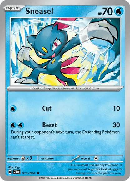 The Pokémon Company Pokémon TCG Sneasel ● (13/64) Pokémon TCG - Shrouded Fable - Singles #1 - Pick'Em!