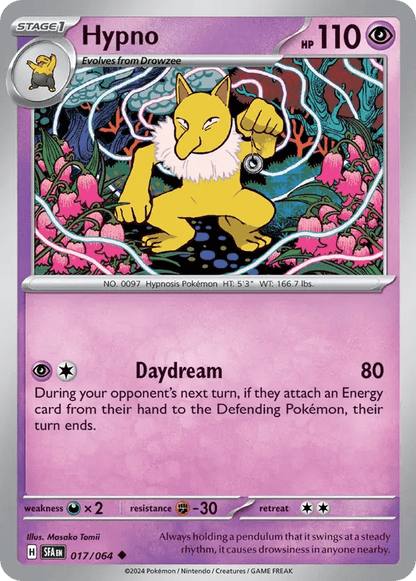 The Pokémon Company Pokémon TCG Hypno ◆ (17/64) Pokémon TCG - Shrouded Fable - Singles #1 - Pick'Em!