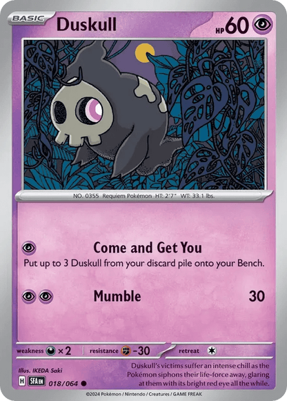 The Pokémon Company Pokémon TCG Duskull ● (18/64) Pokémon TCG - Shrouded Fable - Singles #1 - Pick'Em!