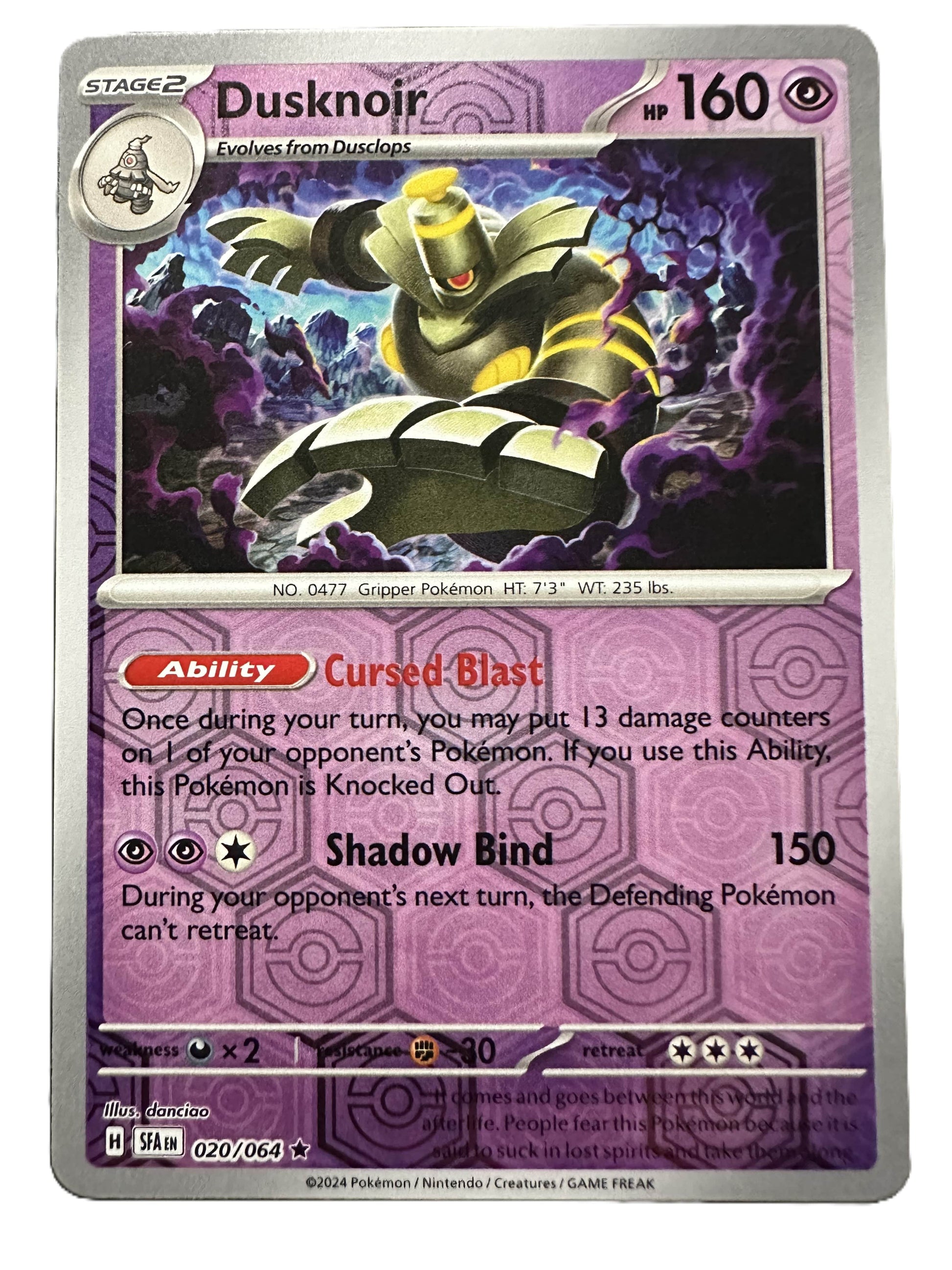 The Pokémon Company Pokémon TCG Dusknoir Rev Holo ★ (20/64) Pokémon TCG - Shrouded Fable - Singles #1 - Pick'Em!