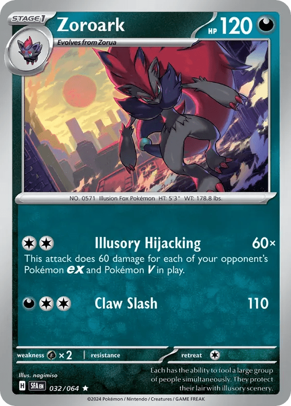 The Pokémon Company Pokémon TCG Zoroark Holo ★ (32/64) Pokémon TCG - Shrouded Fable - Singles #1 - Pick'Em!