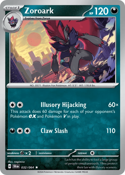 The Pokémon Company Pokémon TCG Zoroark Holo ★ (32/64) Pokémon TCG - Shrouded Fable - Singles #1 - Pick'Em!