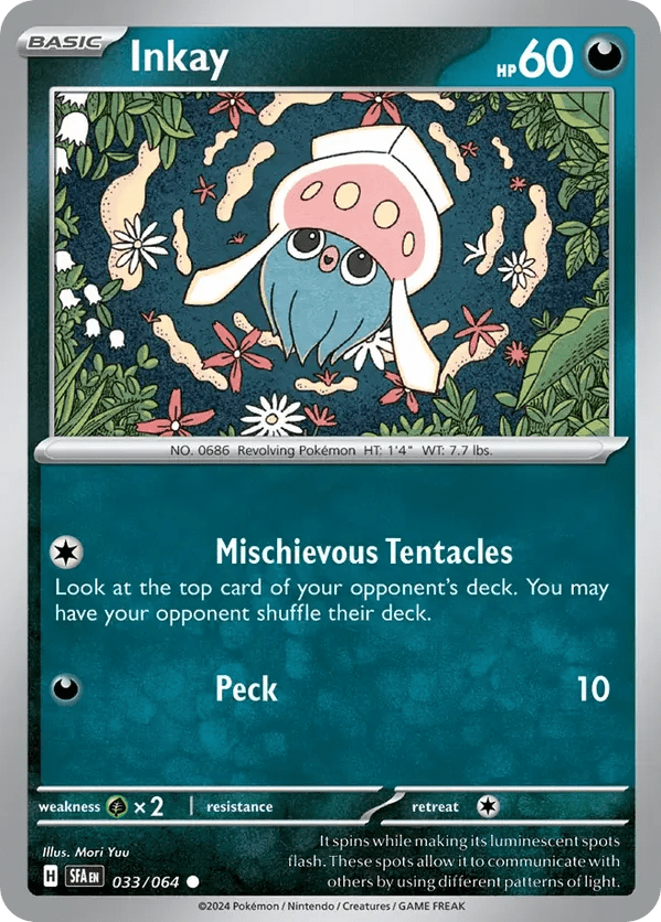 The Pokémon Company Pokémon TCG Inkay ● (33/64) Pokémon TCG - Shrouded Fable - Singles #1 - Pick'Em!