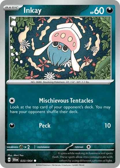 The Pokémon Company Pokémon TCG Inkay ● (33/64) Pokémon TCG - Shrouded Fable - Singles #1 - Pick'Em!