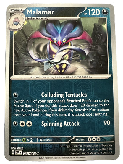 The Pokémon Company Pokémon TCG Malamar Rev Holo ◆ (34/64) Pokémon TCG - Shrouded Fable - Singles #1 - Pick'Em!
