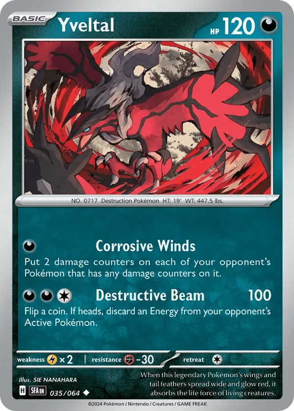 The Pokémon Company Pokémon TCG Yveltal ◆ (35/64) Pokémon TCG - Shrouded Fable - Singles #1 - Pick'Em!