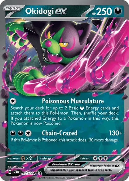 The Pokémon Company Pokémon TCG Okidogi ex ★★ (36/64) Pokémon TCG - Shrouded Fable - Singles #1 - Pick'Em!