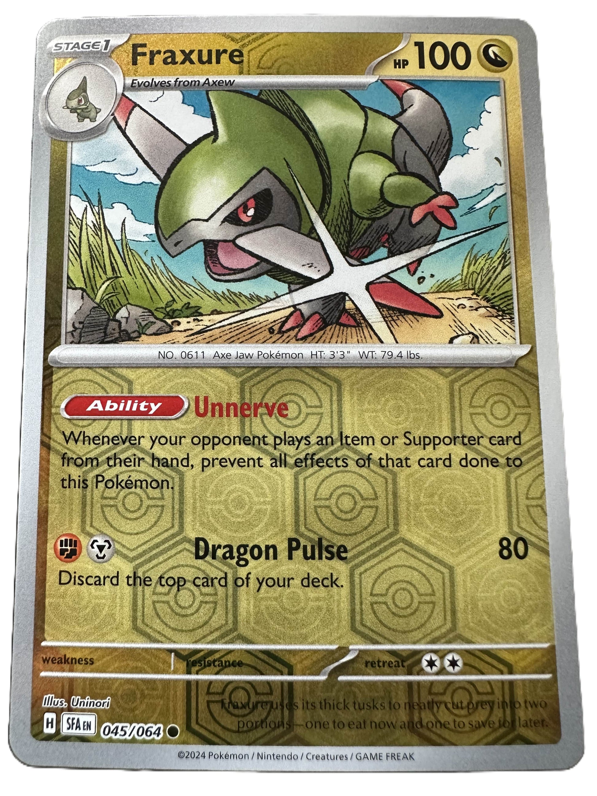 The Pokémon Company Pokémon TCG Fraxure Rev Holo ● (45/64) Pokémon TCG - Shrouded Fable - Singles #1 - Pick'Em!