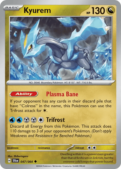 The Pokémon Company Pokémon TCG Kyurem ◆ (47/64) Pokémon TCG - Shrouded Fable - Singles #1 - Pick'Em!