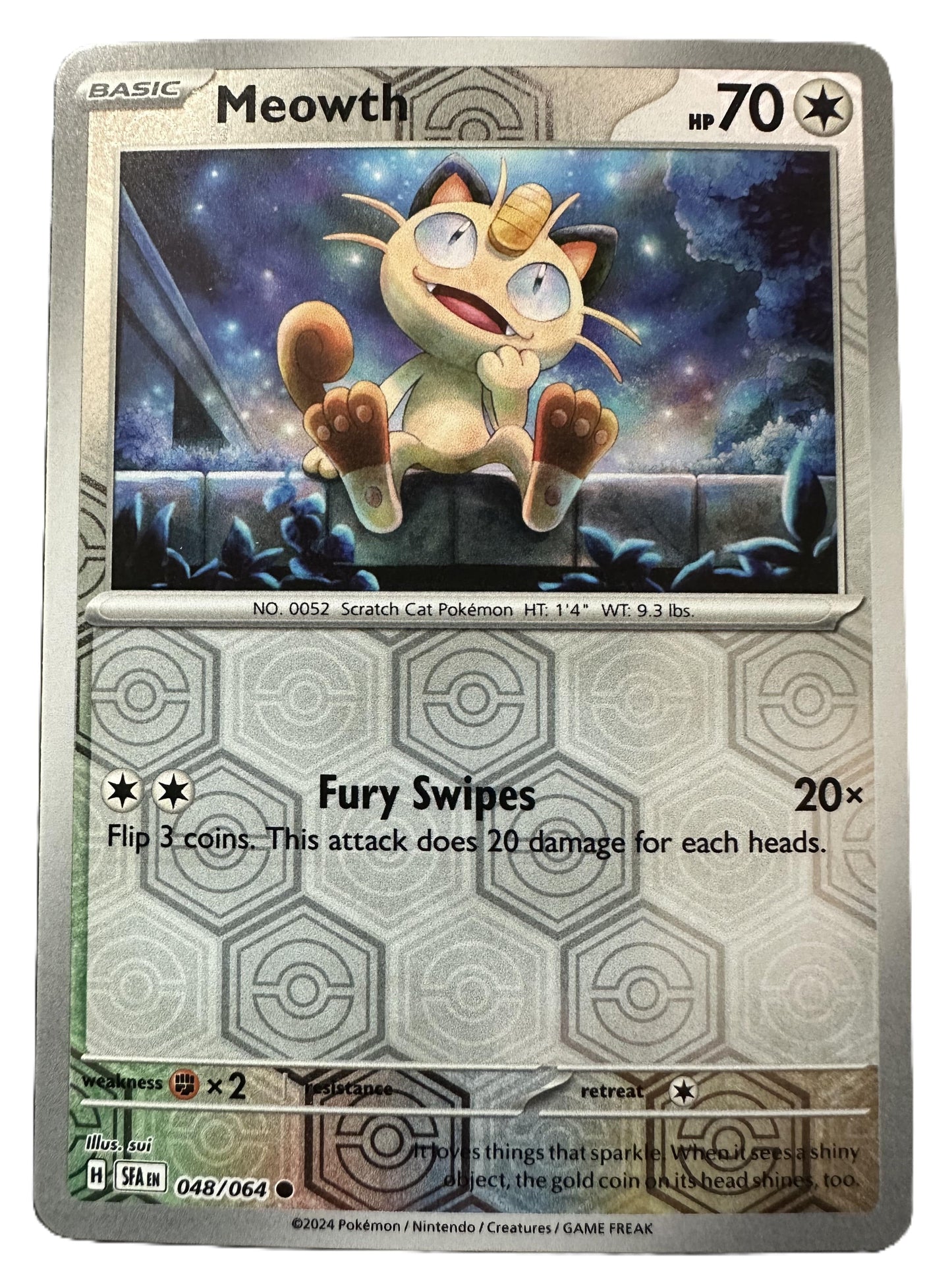 The Pokémon Company Pokémon TCG Meowth Rev Holo ● (48/64) Pokémon TCG - Shrouded Fable - Singles #1 - Pick'Em!