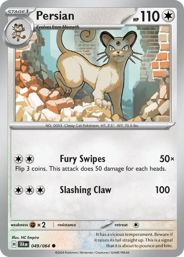 The Pokémon Company Pokémon TCG Persian ● (49/64) Pokémon TCG - Shrouded Fable - Singles #1 - Pick'Em!
