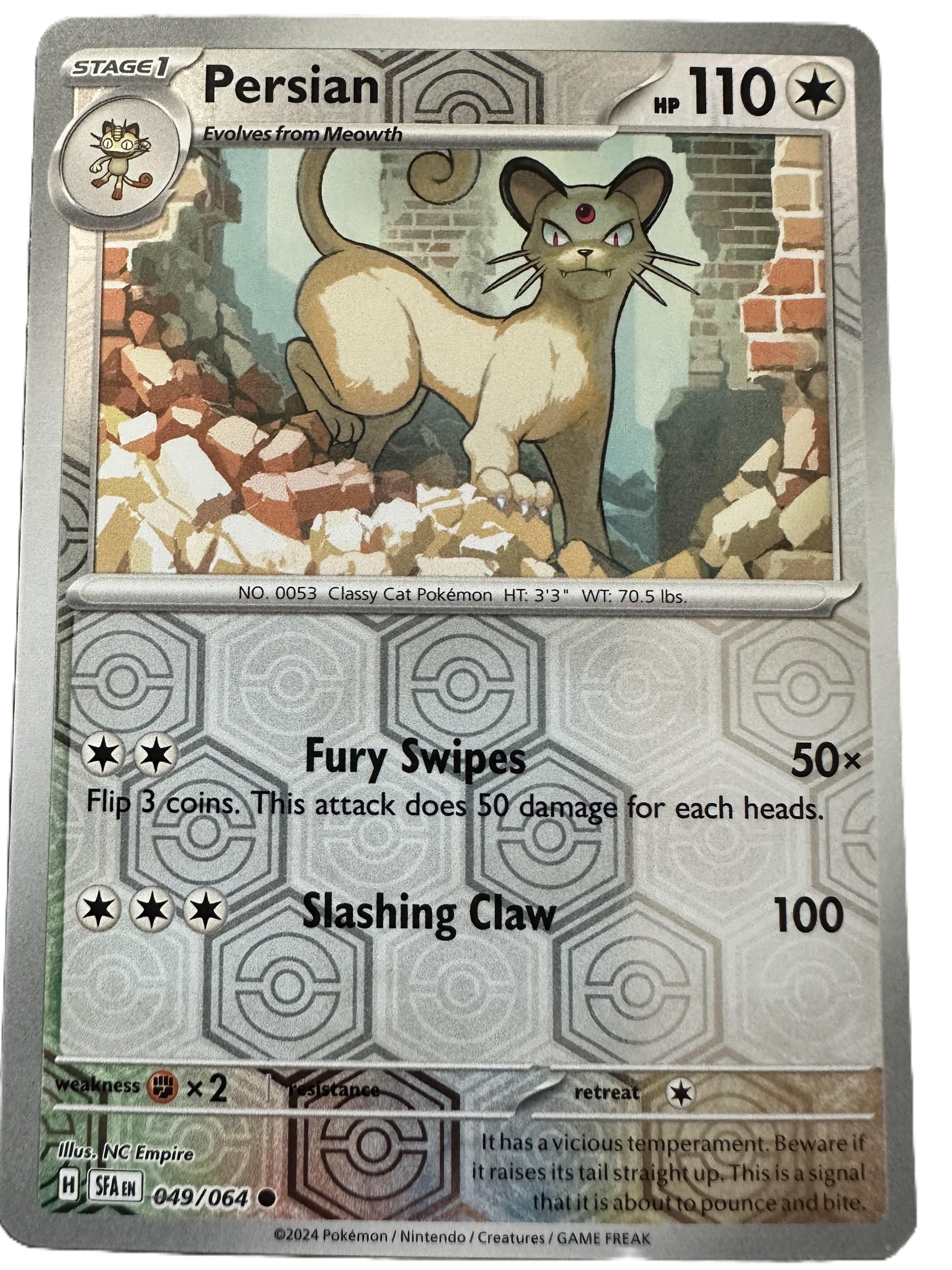The Pokémon Company Pokémon TCG Persian Rev Holo ● (49/64) Pokémon TCG - Shrouded Fable - Singles #1 - Pick'Em!