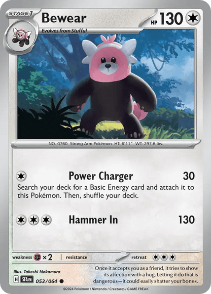 The Pokémon Company Pokémon TCG Bewear ● (53/64) Pokémon TCG - Shrouded Fable - Singles #1 - Pick'Em!